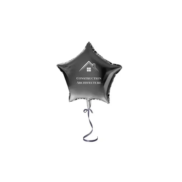 Silver color option for 18" Star Shaped Mylar Balloon 1 Color 1 Side
