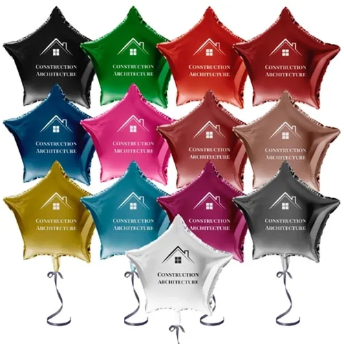 Main photo of 18" Star Shaped Mylar Balloon 1 Color 1 Side