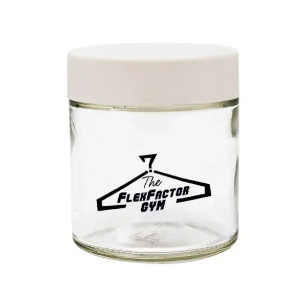 Clear-White color option for 3 Oz Clear Glass Jar