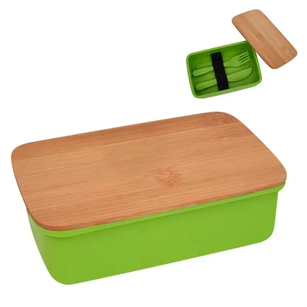 Lime Green color option for Wheat Lunch Set With Bamboo Lid