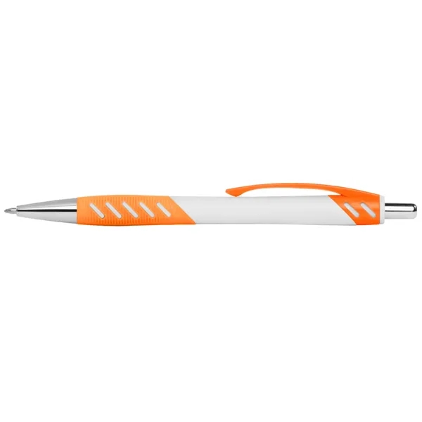 White/Black/Orange color option for Stylish Plastic Ballpoint Pens