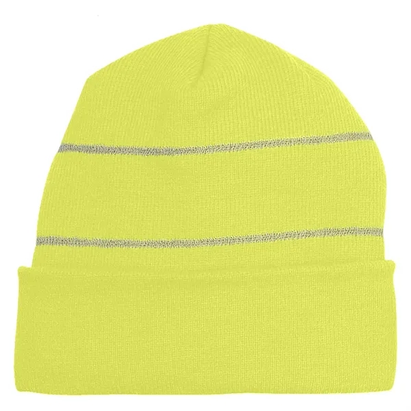 Neon Yellow color option for Knitted Beanie With Reflective Straps