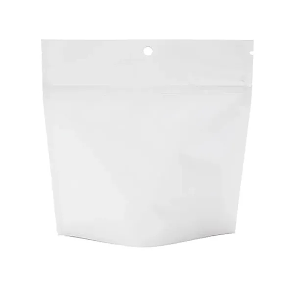 White color option for 7 Gram Child Resistant Pouch / Exit Bag 6" X 2 1/2" X 6"
