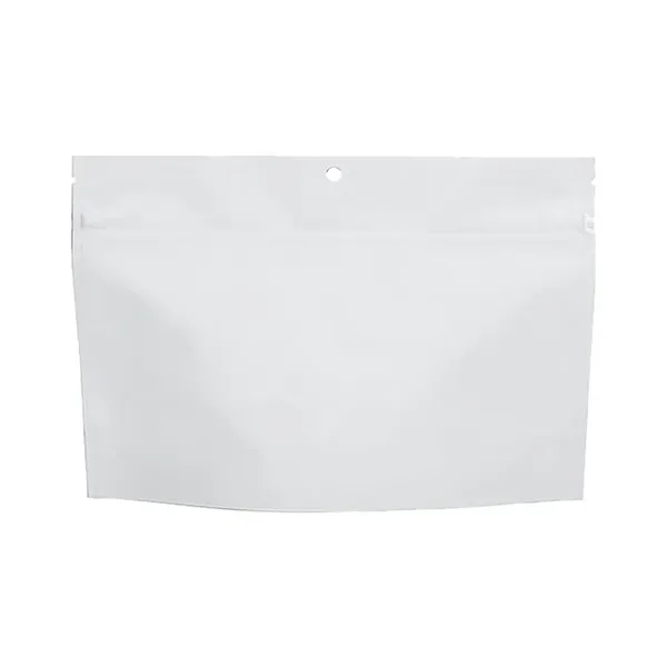White color option for 2 Oz. Child Resistant Pouch / Exit Bag 12" X 4" X 9"