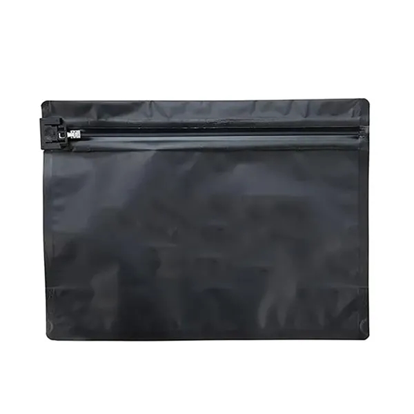 Black color option for 2 Oz. Child Resistant Pouch / Exit Bag 12" X 4" X 9"