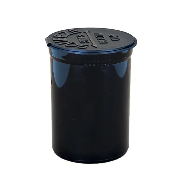 Black color option for 7 Gram Squeezetop Child Resistant Vial / Container