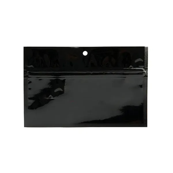 Black color option for Hanging Zipper Barrier Bag To Hold Pre Rolls, Joints, Blunts