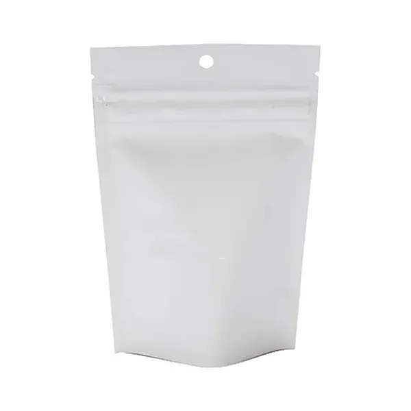 White color option for 3.5 Gram To 7 Gram Child Resistant Pouch / Exit Bag 4" X 2 1