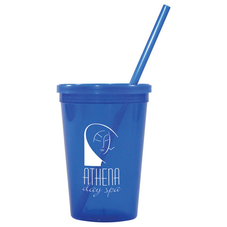 Sapphire color option for 16 Oz. Jewel Tumbler W/ Lid & Straw