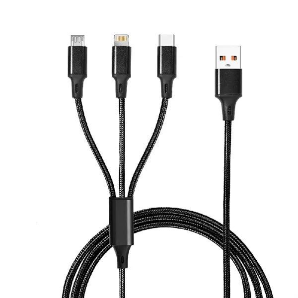 Black color option for Taft Avenue 3 In 1 Nylon Braided Charging Cable