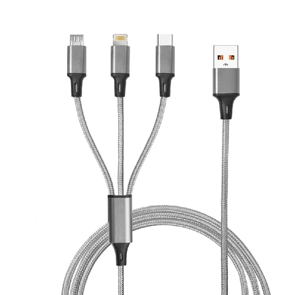 Gray color option for Taft Avenue 3 In 1 Nylon Braided Charging Cable