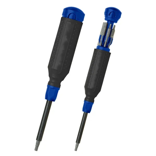 Black With Blue color option for 15 In 1 Multi Bit Screwdriver