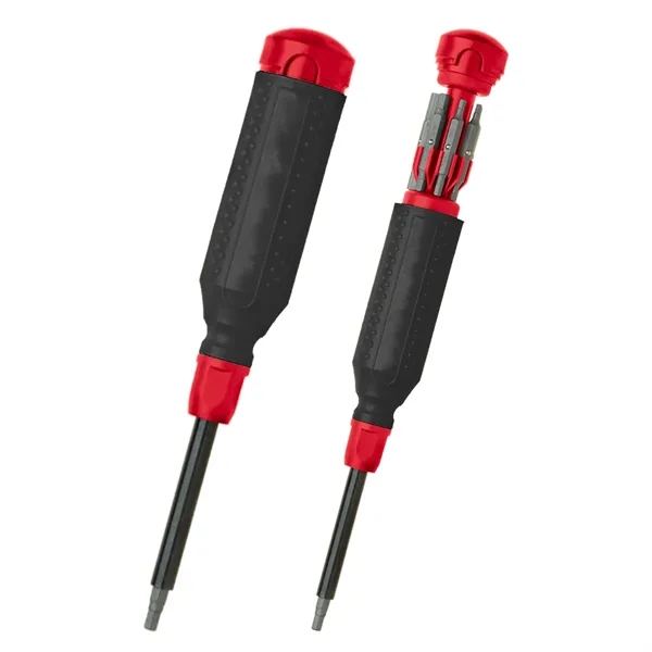 Black With Red color option for 15 In 1 Multi Bit Screwdriver