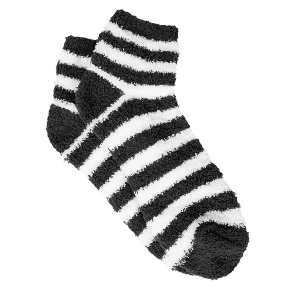 Black/White color option for Fuzzy Stripe Socks