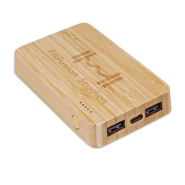 Bamboo color option for Eco Green Bamboo Wireless Power Bank 5000