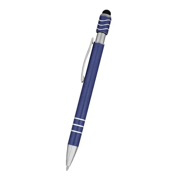 Metallic Blue color option for Spin Top Pen With Stylus