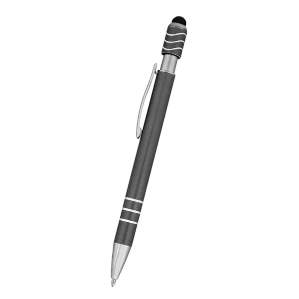 Metallic Gray color option for Spin Top Pen With Stylus