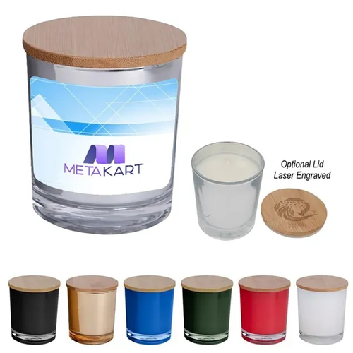 Main photo of Bamboo Candle With Full Color Label