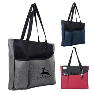 Photo of Zippered Heathered Tote Bag