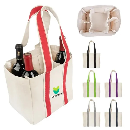 Main photo of Canvas Wine Bottle Tote Bag