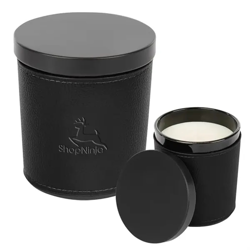 Main photo of Vanilla Scented Candle With Leatherette Sleeve