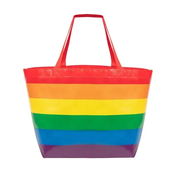 Rainbow color option for Rainbow Laminated Non Woven Tote Bag