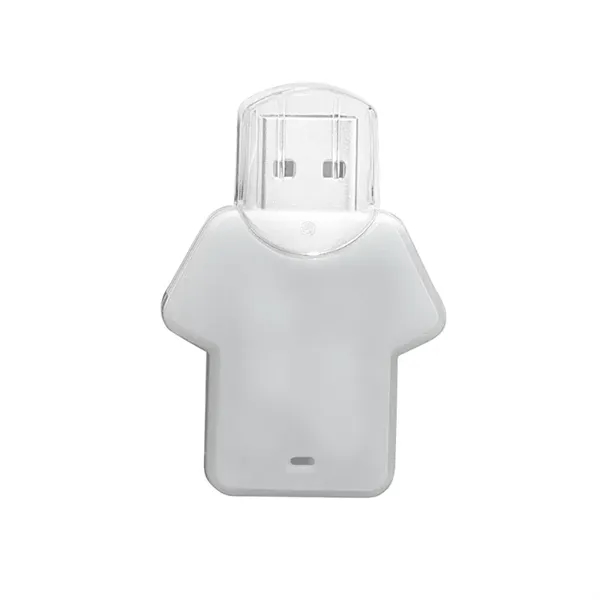White color option for T Shirt Usb Flash Drive 2 Gb