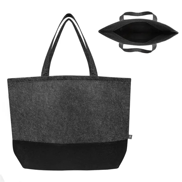 Charcoal With Black color option for Large R Pet Felt Tote Bag