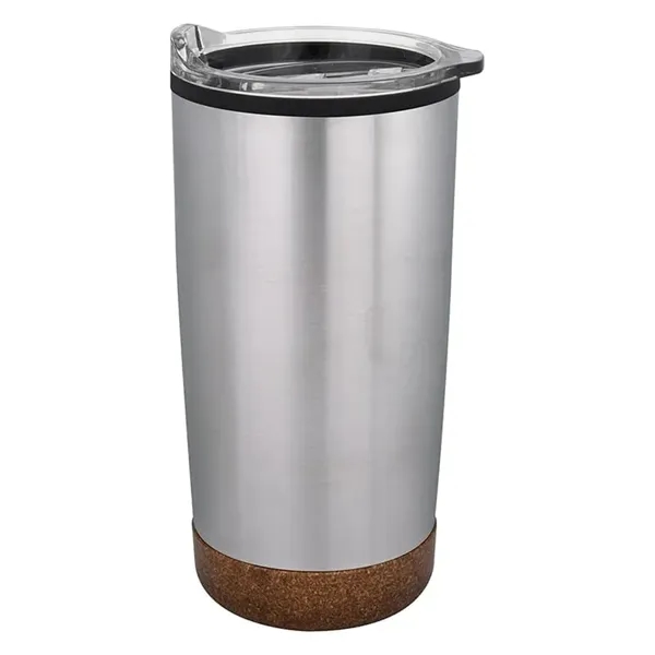 Silver color option for 20 Oz. Full Color Cork Bottom Stainless Steel Tumbler