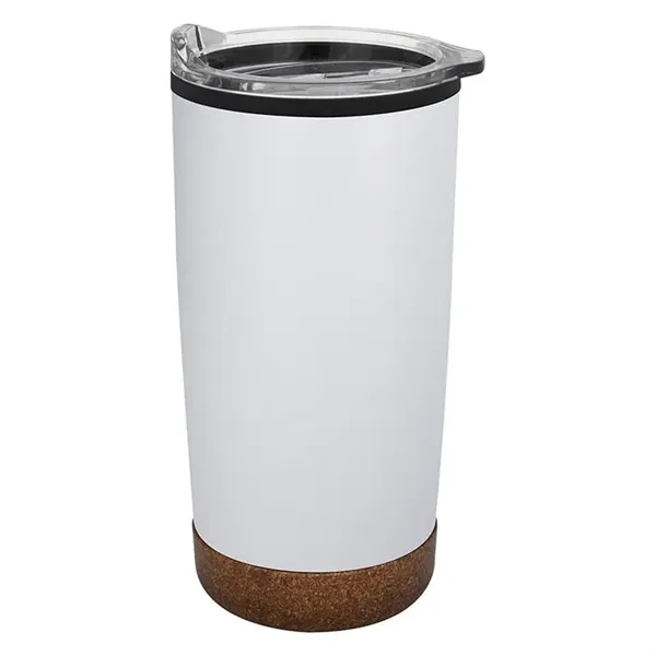 White color option for 20 Oz. Full Color Cork Bottom Stainless Steel Tumbler