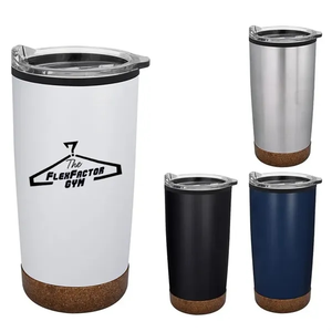 Photo of 20 Oz. Full Color Cork Bottom Stainless Steel Tumbler