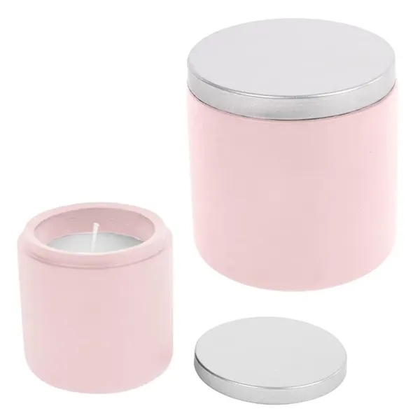 Pink color option for Soy Wax Cement Candle