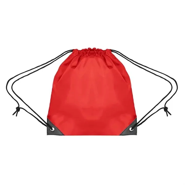 Red color option for Youth Polyester Drawsting Bag