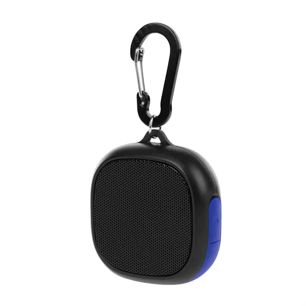 Black With Blue color option for Mini Waterproof Speaker With Carabiner