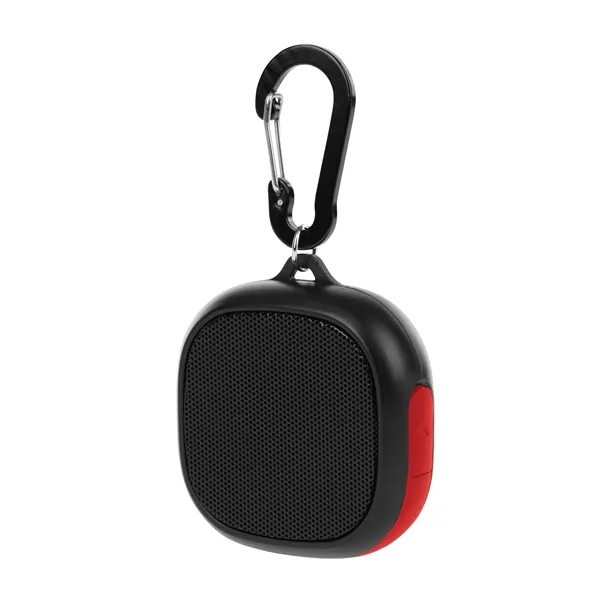Black With Red color option for Mini Waterproof Speaker With Carabiner