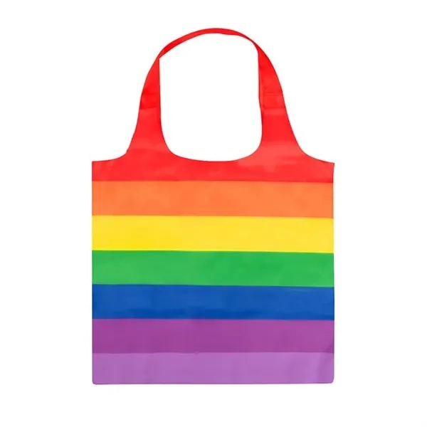 Rainbow color option for Rainbow Polyester Tote Bag