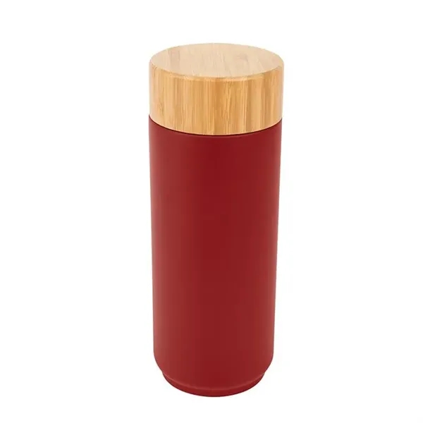 Red color option for 16 Oz. Stainless Steel Coral Bottle With Bamboo Lid