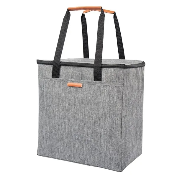 Heather Gray color option for Polyester Heathered Cooler Tote Bag