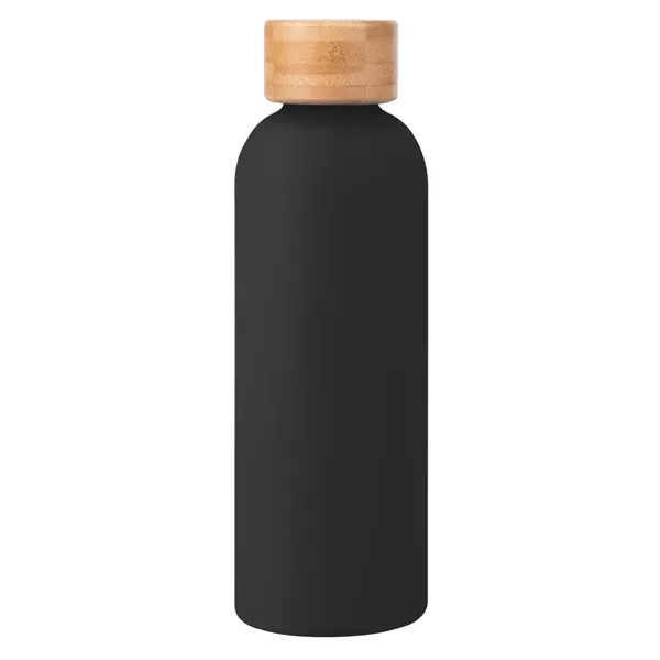 Recycled Black color option for 17 Oz. Stainless Steel Bottle With Bamboo Lid