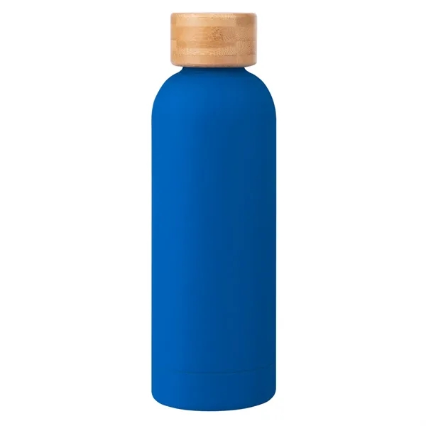 Recycled Blue color option for 17 Oz. Stainless Steel Bottle With Bamboo Lid