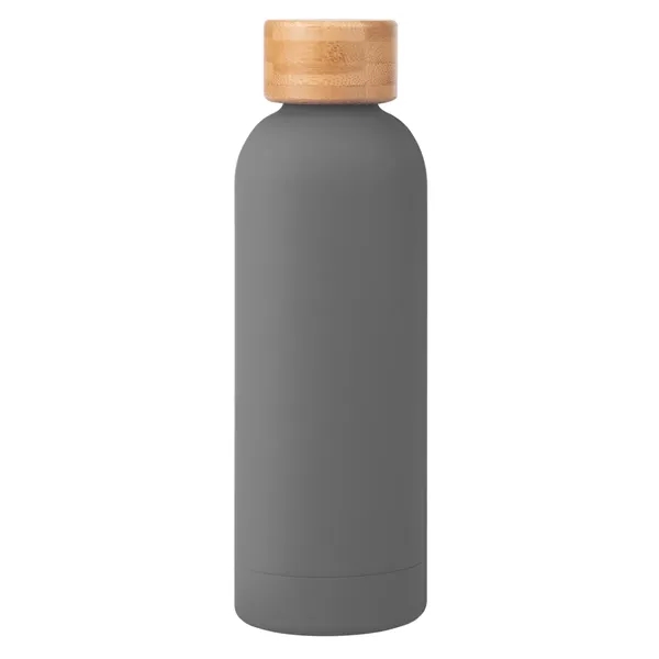 Recycled Gray color option for 17 Oz. Stainless Steel Bottle With Bamboo Lid