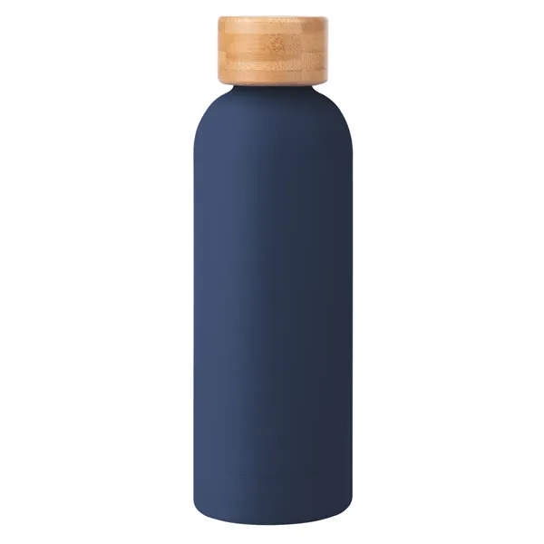 Recycled Navy Blue color option for 17 Oz. Stainless Steel Bottle With Bamboo Lid