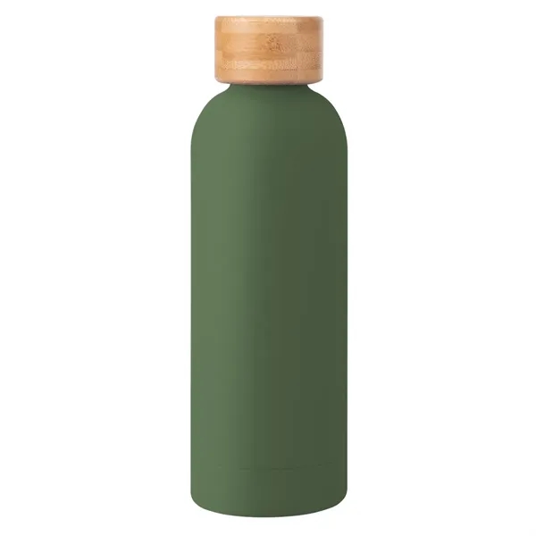 Recycled Olive color option for 17 Oz. Stainless Steel Bottle With Bamboo Lid