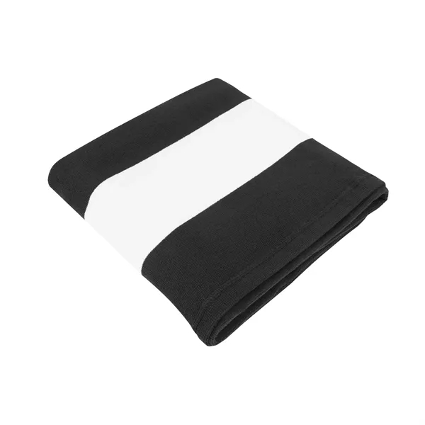 Black With White color option for Polyester Microfiber Beach Towel