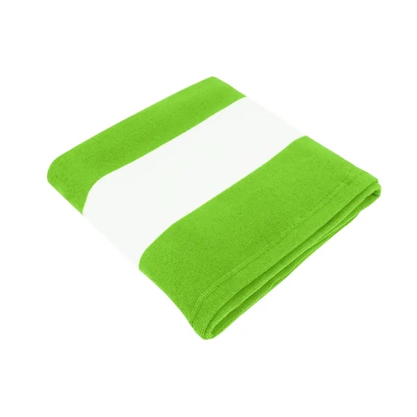 Green With White color option for Polyester Microfiber Beach Towel