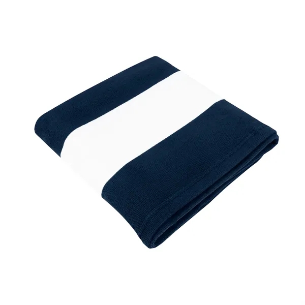 Navy Blue With White color option for Polyester Microfiber Beach Towel