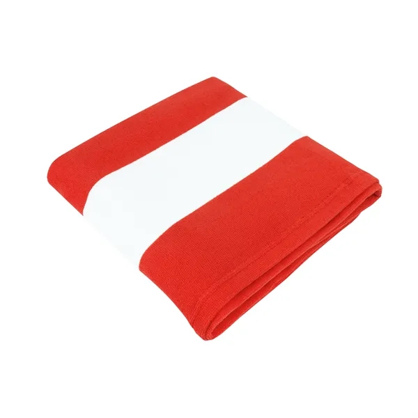 Red With White color option for Polyester Microfiber Beach Towel