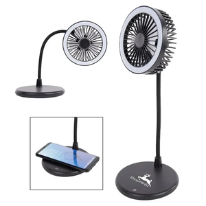 Photo of Desktop Fan With Ring Light & Wireless Charger