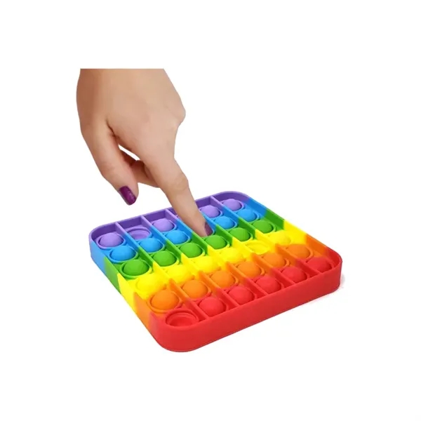 Rainbow color option for Pop Fidget Stress Reliever   Square