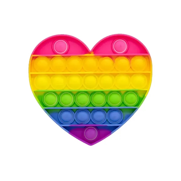 Rainbow color option for Pop Fidget Stress Reliever   Heart